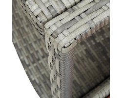 Whirlpool ombouw poly rattan spa omranding vierkant – Luxe hot tub rand meubel met geïntegreerde opbergruimte & kabeldoorvoer – Weerbestendig tuinmeubel spa afwerking – Grijs – ABTkantoor