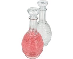 Whiskey karaf 1 Liter - whiskey en limonade decanter set van 2 - luxe baraccessoires voor Koken Tafel Tafelaccessoires