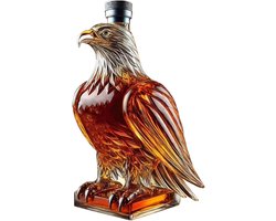 Whiskey Karaffen - Drank Fles - Thuis Proeven - Opvallend Eagle Kunstwerk - 19cm Breed
