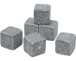 Whiskey Stenen - IJsklonten Graniet - Dranken Koelen - Behoud Smaak Zonder Verdunning - 2 cm - Grijs