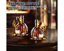 Whiskeydecanteer - Schildpad Design - 350 Ml Glas Dicht Afsluitbaar - 1 - Voor Home Bar Of Decoratie Transparant