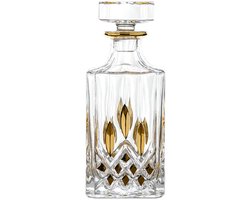 Whiskykaraf met Gouden Details – Glas – 700 ml - Luxe Design | AULICA