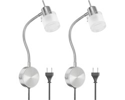 White-Label® Bedlampjes Hoofdbord - Dubbele Leeslampjes - Bedlamp Slaapkamer Volwassenen