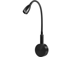 White-Label® Bedlampjes Hoofdbord - Leeslampje - Bedlamp Slaapkamer Volwassenen - Zwart