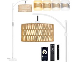 White-Label® Booglampen Staand Voerlamp - Vloerlampen Woonkamer - Wit