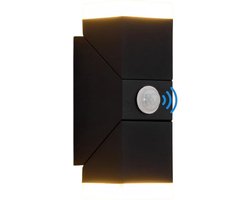 White-Label® Buitenlamp met Bewegingssensor - Wandlamp Buiten - Tuinverlichting - Zwart