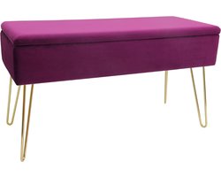 White-Label® Dekenkist voor Dekens en Extra Opslag - Bijzet Bankje - Opbergbank Binnen en Buiten - Dekenkisten voor Slaapkamers - Bank met Opslagruimte - Bedkist - Grijs - Extra Zacht