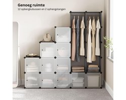 White-label Dressing Kasten - Kledingkast - Kledingkasten Slaapkamer - Organizer - Grijs en Wit