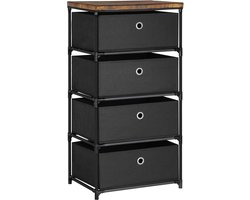 White-Label® Ladenkastje - Ladeblok Bureau Organizer - Archiefkast - Zwart