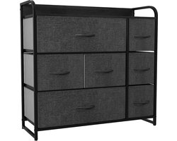 White-Label® Ladenkastje - Ladeblok Bureau Organizer - Archiefkast - Zwart Grijs