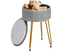 White-label® Make up Stoel - Kaptafel Kruk - Visagie - Grijs