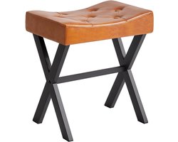 White-Label® Make up Stoel - Kaptafel Kruk - Visagie - Lichtbruin