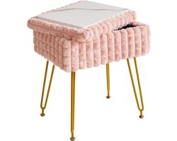 White-label® Make up Stoel - Kaptafel Kruk - Visagie - Roze