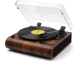 White-Label® Platenspeler Bluetooth - CD Speler met Speakers - Vintage - Bruin