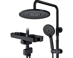 White-Label® Regendouche Zonder Kraan - Regendouchekop - Regendouches - Regendoucheset - Zwart