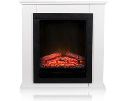 White-Label® Sfeerhaard Elektrisch - Tafelhaard voor Binnen & Buiten - Sfeerhaarden met Schouw - Wit