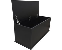 White-Label® Speelgoedkist - Speelgoedkast - Dekenkist - Zwart