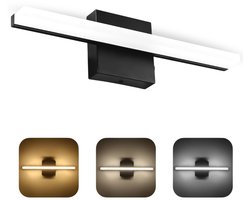 White-Label® Spiegellamp badkamer - Wandlamp - Spiegelverlichting - Zwart