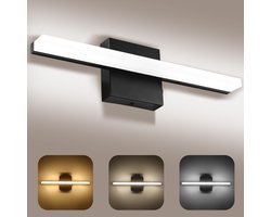 White-Label® Spiegellamp Badkamer - Wandlamp - Spiegelverlichting - Zwart