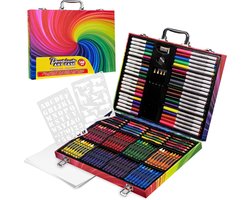 White-Label® Tekenkoffer Kinderen - Tekendoos - Kleurpotloden - Stiften - Multikleur