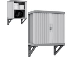 White-Label® Tuinkast - Tuinkist - Tuinkasten voor Buiten - Tuinberging - Kunststof - 39x36x59cm - Grijs