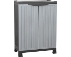 White-Label® Tuinkast - Tuinkist - Tuinkasten voor Buiten - Tuinberging - Kunststof - Grijs
