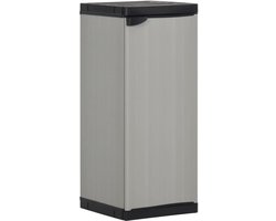 White-Label® Tuinkast - Tuinkist - Tuinkasten voor Buiten - Tuinberging - Kunststof - Grijs en Zwart