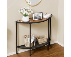 White-Label® Wandtafel - Dressoir Kasten - Haltafel - Zwart - Industrieel