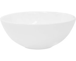White-Label® Waskom - Opzetwastafel Rond - Kleine Opbouw - Wit