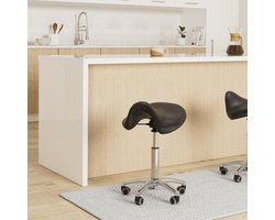 White-Label® Zadelkruk op Wielen - Kapperskruk Ergonomisch - Tabouret
