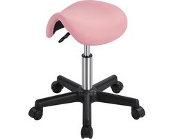 White-Label® Zadelkruk op Wielen - Kapperskruk Ergonomisch - Tabouret
