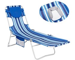 White-Label® Zonnebed Opvouwbaar – Ligbed Tuin – Relax Ligstoel Buiten – Deluxe