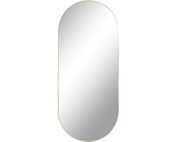 White | Ovale spiegel | messing look | staal | 35x80 cm | spiegel | wandspiegel | tuinspiegel | wandspiegel industrieel | woonkamer spiegel | Wood Selections
