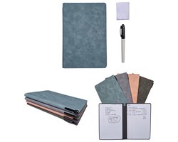 Whiteboard notitieboekje - formaat 24,2 x 16,5 cm - uitwisbaar notitieboek - Duurzaam - Bureau accessoire - 1 STUK - Groen