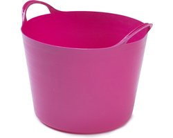 Whitefurze Flexibele emmer - 14 liter - Kunststof - Roze - 32 x 36 x 25 cm