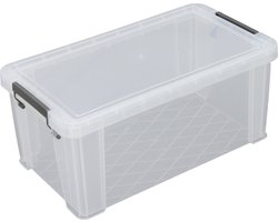 Whitefurze Opbergbox - 7.5 liter - Transparant - 25 x 19 x 16 cm - kunststof - opslag oplossingen - kist - met deksel