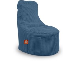Whoober Nice – Stoel Zitzak – Donkerblauw dik ribfluweel – Comfortabel & Duurzaam