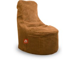 Whoober Nice – Stoel Zitzak – Donkerbruin dik ribfluweel – Comfortabel & Duurzaam
