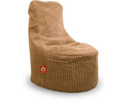 Whoober Nice – Stoel Zitzak – Lichtbruin dik ribfluweel – Comfortabel & Duurzaam