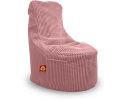 Whoober Nice – Stoel Zitzak – Roze dik ribfluweel – Comfortabel & Duurzaam