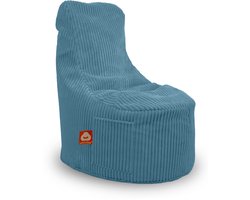 Whoober Nice – Stoel Zitzak – Turquoise dik ribfluweel – Comfortabel & Duurzaam