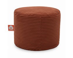 Whoober Rhodos – Poef Zitzak – Bordeaux Rood dik ribfluweel – Comfortabel & Duurzaam