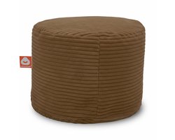 Whoober Rhodos – Poef Zitzak – Donkerbruin dik ribfluweel – Comfortabel & Duurzaam