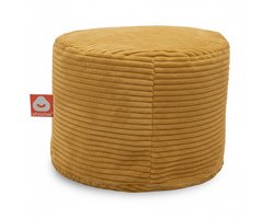 Whoober Rhodos – Poef Zitzak – Geel dik ribfluweel – Comfortabel & Duurzaam