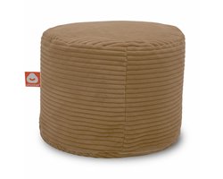 Whoober Rhodos – Poef Zitzak – Lichtbruin dik ribfluweel – Comfortabel & Duurzaam