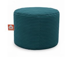 Whoober Rhodos – Poef Zitzak – Turquoise dik ribfluweel – Comfortabel & Duurzaam