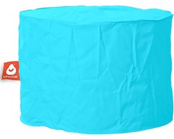 Whoober zitzak poef Rhodos outdoor aqua blauw - Wasbaar - Voor binnen en buiten
