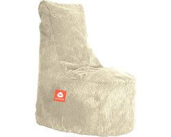 Whoober zitzak stoel Nice ribcord crème - Wasbaar - Zacht en comfortabel