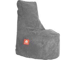 Whoober zitzak stoel Nice ribcord grijs - Wasbaar - Zacht en comfortabel