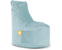 Whoober zitzak stoel Nice velvet aqua - Wasbaar - Zacht en comfortabel